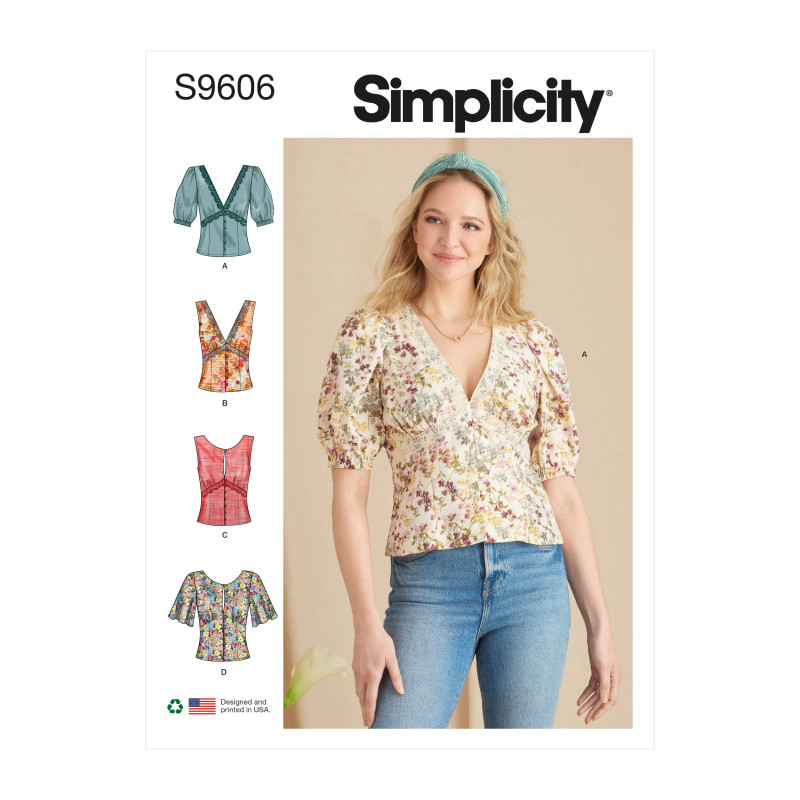 Bluse Simplicity snitmønster S9606