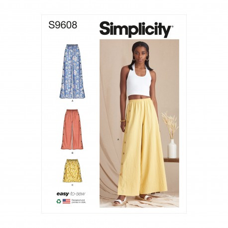 Bukser og nederdel Simplicity snitmønster S9608