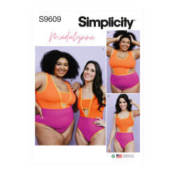 Badedragt også plusmode Simplicity snitmønster S9609 A