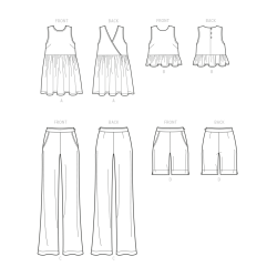 Bukser shorts og tunika Simplicity snitmønster S9611