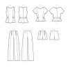 Bluse bukser og tunika Simplicity snitmønster S9612