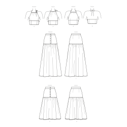 Kort blus og nederdel Simplicity snitmønster S9613