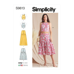 Kort blus og nederdel Simplicity snitmønster S9613