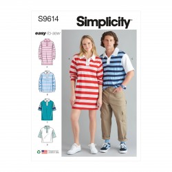 Polo t-shirt Simplicity snitmønster S9614 A