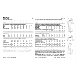 Nederdel top og kjole  New Look snitmønster N6729
