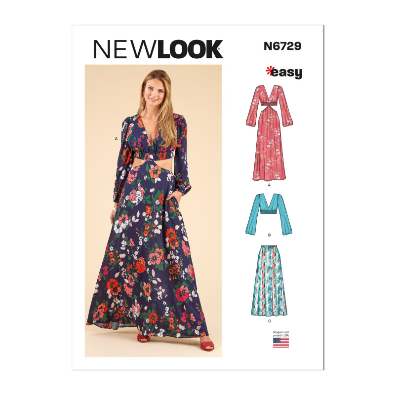 Nederdel top og kjole  New Look snitmønster N6729