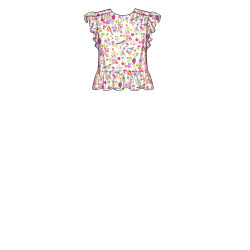Bluse m/flæser New look snitmønster N6732 easy