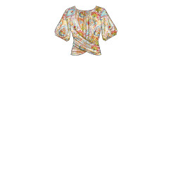 Bluse m/bindebånd New Look snitmønster N6733 easy