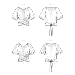 Bluse m/bindebånd New Look snitmønster N6733 easy