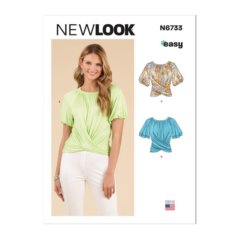 Bluse m/bindebånd New Look snitmønster N6733 easy