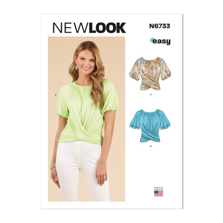 Bluse m/bindebånd New Look snitmønster N6733 easy