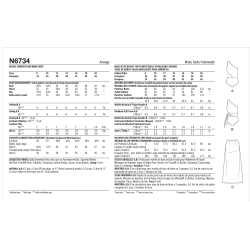 Badedragt og slå-om nederdel New Look snitmønster  N6734