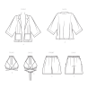 Bikinitop shorts og jakke New Look snitmønster N6737