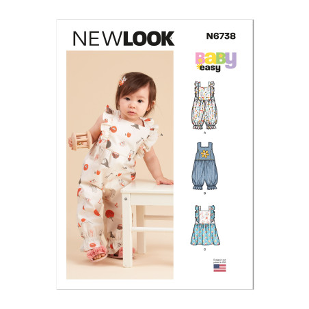 Babykjole og rompers New look snitmønster N6738 easy