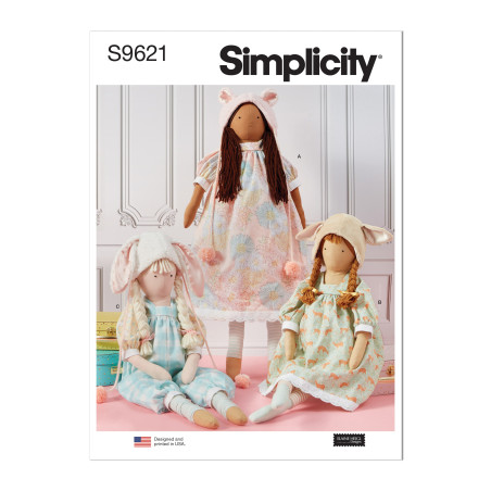 Slaskedukke m/tøj Simplicity snitmønster 9621 OS