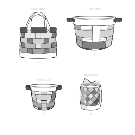 Stofkurve/tasker  Simplicity snitmønster 9623 OS