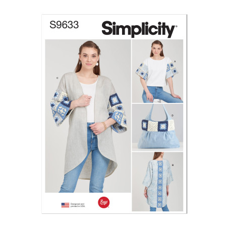 Løs jakke og taske Simplicity snitmønster S9633 A