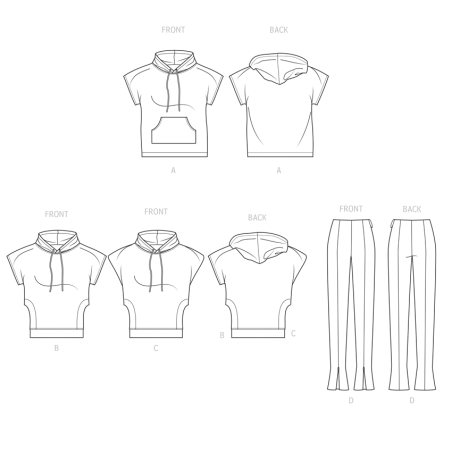 Hoodies og leggins  Simplicity snitmønster S9636