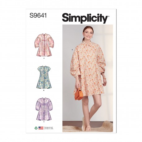 Gennemknappet kjole Simplicity snitmønster S9641