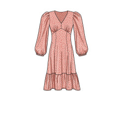 Flæsekjole m/pufærme Simplicity snitmønster S9642