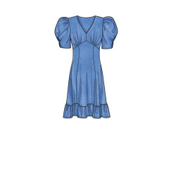 Flæsekjole m/pufærme Simplicity snitmønster S9642