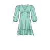 Flæsekjole m/pufærme plusmode  Simplicity snitmønster S9643