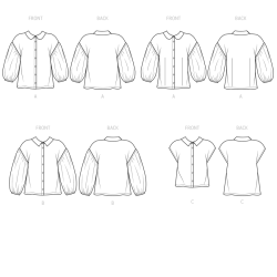 Skjortebluse også plusmode  Simplicity snitmønster S9646