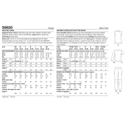 Unisex scrubs Simplicity snitmønster S9650 A