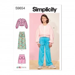Børnetøj pige Simplicity snitmønster S9654