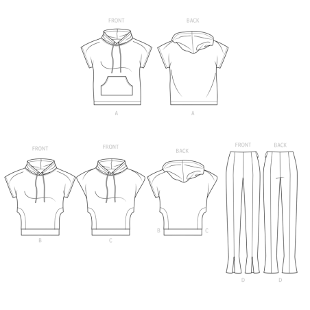 Hoodies og leggins  plusmode  Simplicity snitmønster S9637