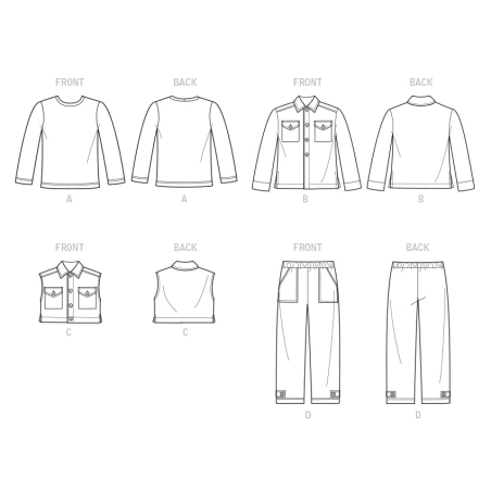 Børnetøj Dreng/pige New look snitmønster 6746
