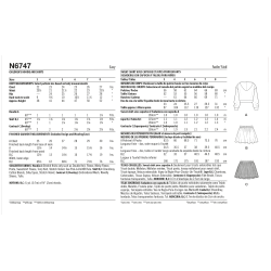 Hoodie og nederdel pigetøj New look snitmønster 6747