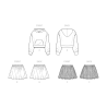 Hoodie og nederdel pigetøj New look snitmønster 6747