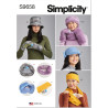 Hat hue og tørklæde Simplicity snitmønster 9658 A