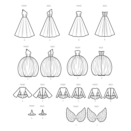 Kostumer til Barbie dukke Simplicity snitmønster 9662 Os