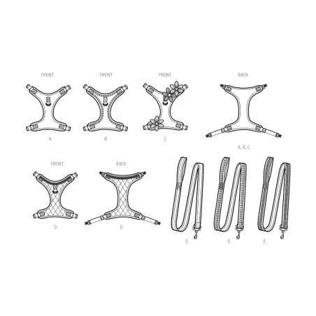 Sele og snor til hund Simplicity snitmønster 9664 A