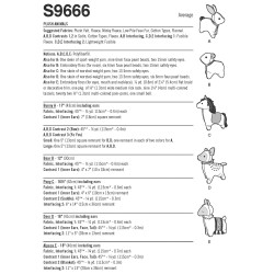 Tøjdyr Simplicity snitmønster 9666 Os