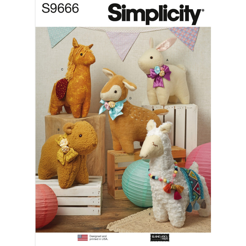 Tøjdyr Simplicity snitmønster 9666 Os