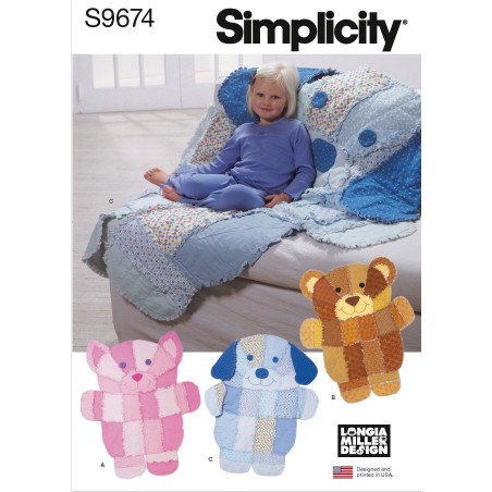 Børnetæppe Simplicity snitmønster S9674 Os