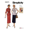1950ér vintage nederdel og jakke Simplicity snitmønster S9675
