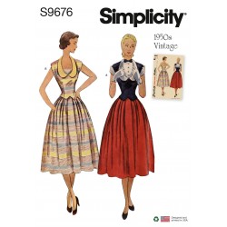 1950ér vintage nederdel og bluse snitmønster