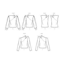 Bluse m/åben skulder Simplicity snitmønster S9679