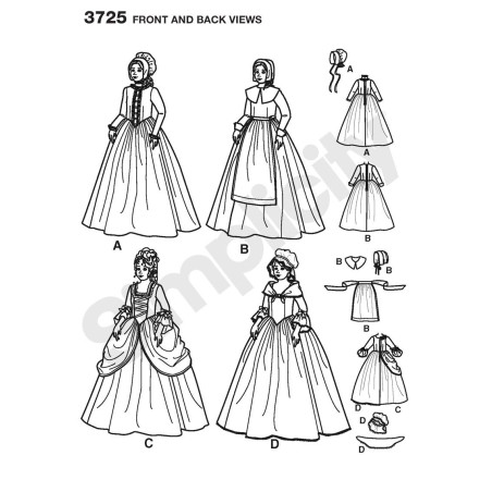 kostume til piger Simplicity snitmønster S3725