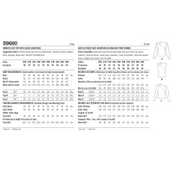 Bluse m/åben skulder PLUSMODE  Simplicity snitmønster S9680