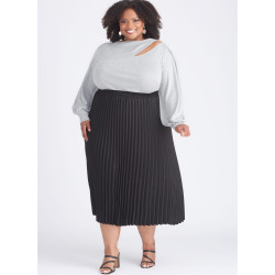 Bluse m/åben skulder PLUSMODE  Simplicity snitmønster S9680