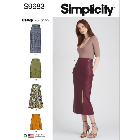  Nederdel  også plusmode Simplicity snitmønster S9683