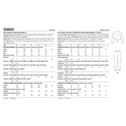 Jogging sæt Hoodie og bukser Simplicity snitmønster S9695 A