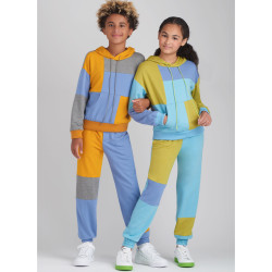 Jogging sæt Hoodie og bukser Simplicity snitmønster S9695 A