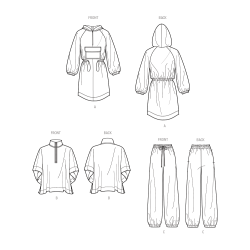 Anorak Poncho og bukser også plusmode Simplicity snitmønster 9687