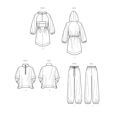 Anorak Poncho og bukser også plusmode Simplicity snitmønster 9687